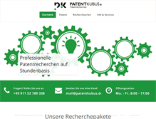 Tablet Screenshot of patentkubus.de